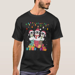 Three Penguin in Sock Funny Boys Girls Kids Christ T-Shirt