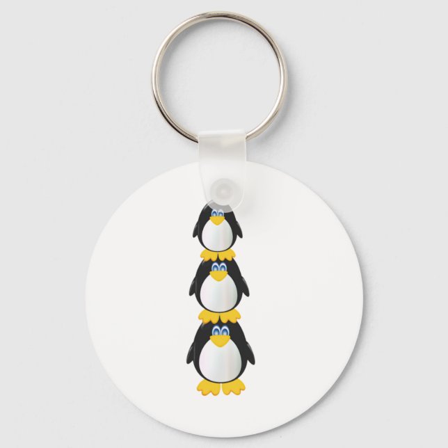 Three Penguins Keychain (Front)