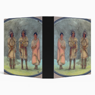 Three Peoria Indians 3 Ring Binder