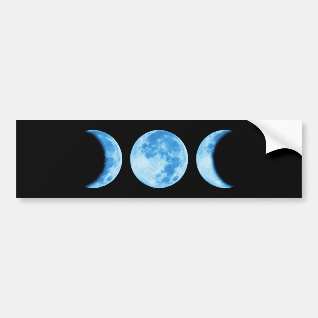 Three Phase Moon Bumper Sticker Zazzle