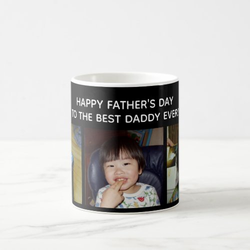 Three Photo Childrens Custom Fathers Day Mug