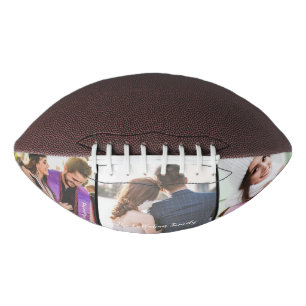 Three Photo Collage Custom Football
