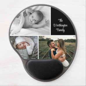 Three Photo Collage Custom Gel Mouse Pad