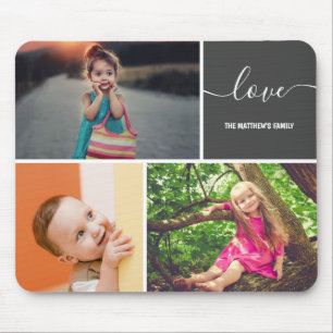 Three Photo Collage Custom Mouse Pad