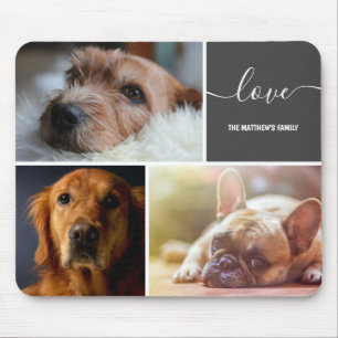 Three Photo Collage Custom Mouse Pad