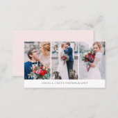 Three Photo Collage Photographer Business Card (Front/Back)