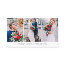 Three Photo Collage Photographer Business Card