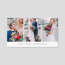 Three Photo Collage Photographer Business Card