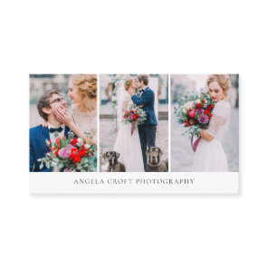 Three Photo Collage Photographer Business Card