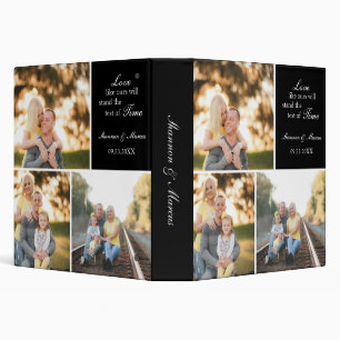 Three Photo Collage Wedding Custom 3 Ring Binder