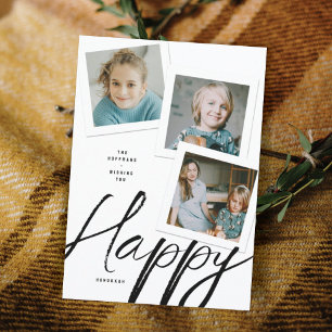 THREE PHOTO HANUKKAH CARD