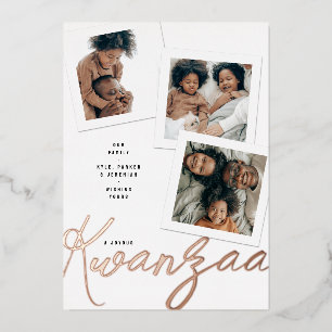 THREE PHOTO KWANZA HOLIDAY CARD