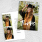 Three Photo Modern Calligraphy Photo Graduation Thank You Card