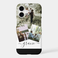 Three Photo  Name Unique Custom Made Personalized