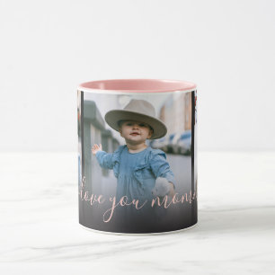 Three Photo Pink I Love You Mommy  Mug