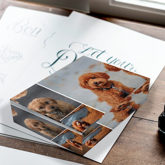 Three Photo Unique One Of A Kind Personalized Paperweight (Three Photo Unique One Of A Kind Personalized Paperweight
by Ricaso. Make your own collage gift)