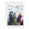 Three Photo Vertical Red Script Merry Christmas