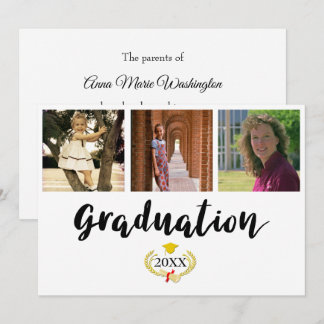 Three photos College Graduation card