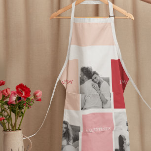 Three Photos Happy Valentines Day Apron
