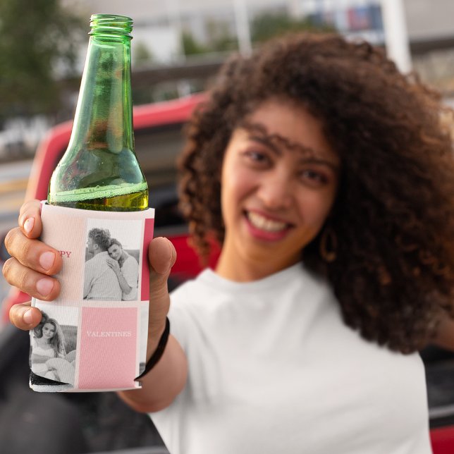 Three Photos | Happy Valentines Day Can Cooler (Creator Uploaded)