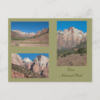 Three Photos of Zion National Park Postcard