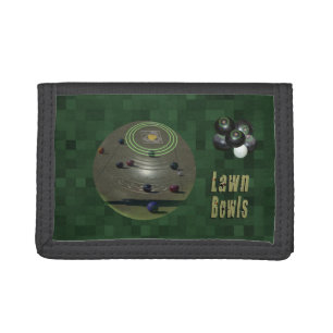 Three Picture Lawnbowls Design, Tri-fold Wallet