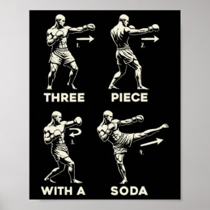 Three-piece Soda Mma And Kickboxing Fighter Combo  Poster
