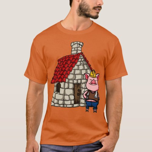 Three Pigs Brick House Lazy Halloween Costume T_Shirt