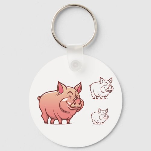 Three Pigs Keychain
