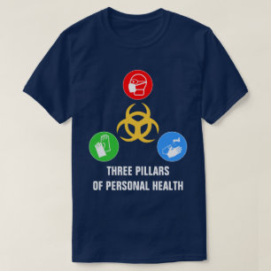 Three Pillars Of Personal Health Public Awareness T-Shirt