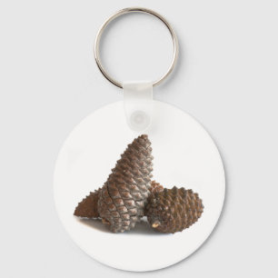 Three pinecones keychain