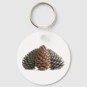 Three pinecones keychain