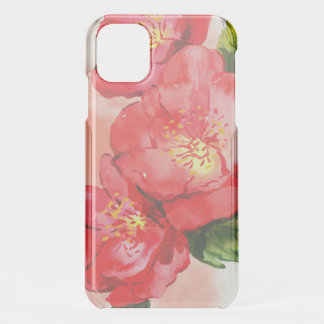 Three Pink and Red Watercolor Roses Uncommon iPhon iPhone 11 Case