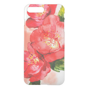 Three Pink and Red Watercolor Roses iPhone 8 Plus/7 Plus Case