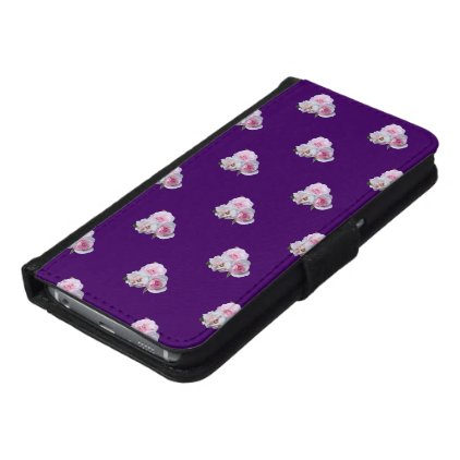 Three pink roses. Floral pattern. Wallet Phone Case For Samsung Galaxy S6