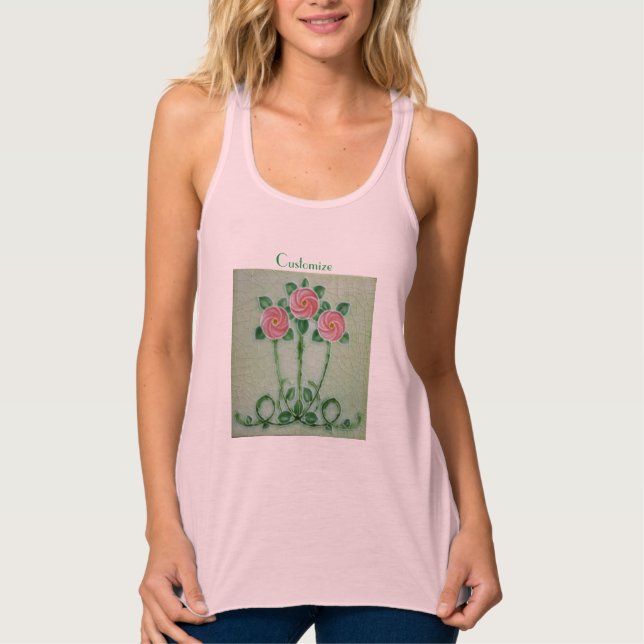 Three Pink Roses Thunder_Cove Tank Top (Front)