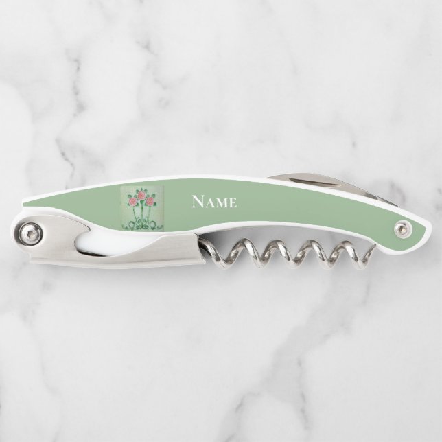 Three Pink Roses Thunder_Cove  Waiter's Corkscrew (Front)