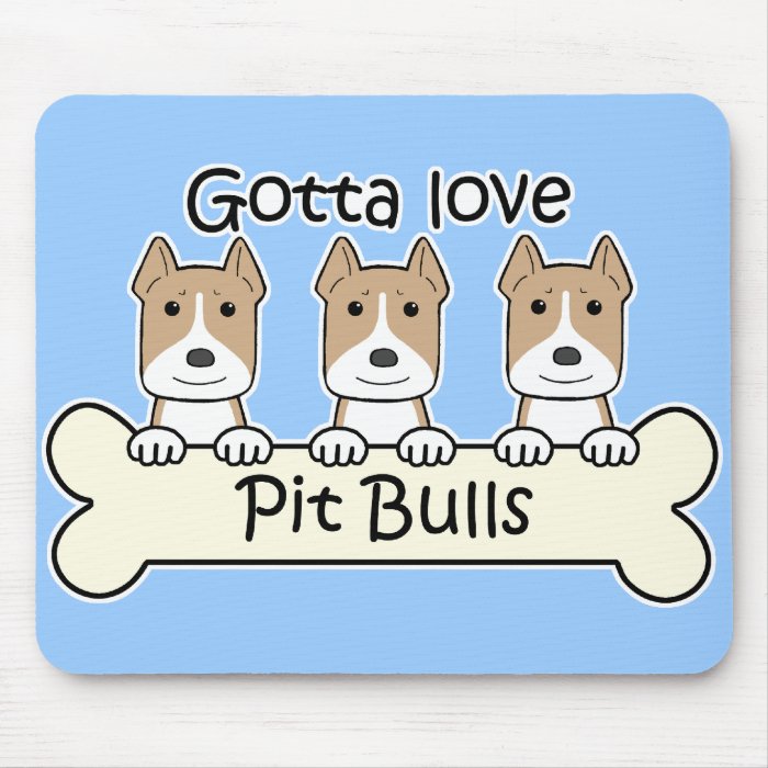 Three Pitbulls Mousepads