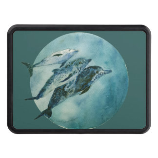 Three Playful Dolphins Hitch Cover