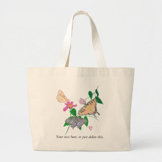 Three Pointillism Butterflies Your Text Tote Bags