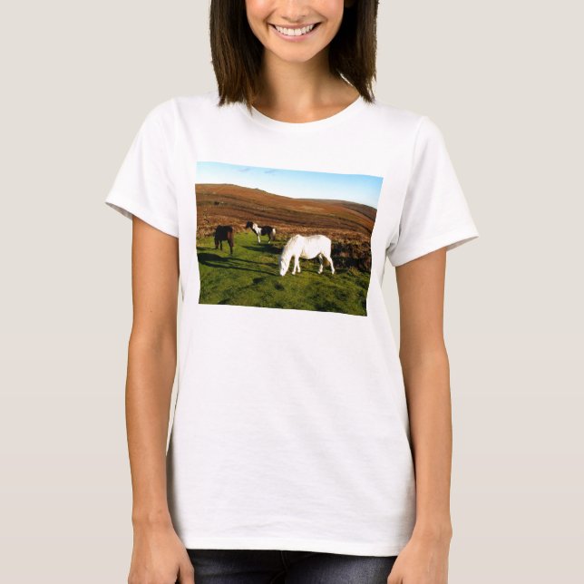 Three ponies on Dartmoor T-Shirt (Front)
