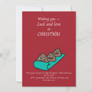 Three Poops AI-generated Victorian Holiday Card