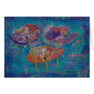 Three Poppies Collage Cards