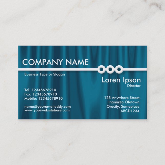 Three Portholes Line - Drapery 01 Business Card (Front)