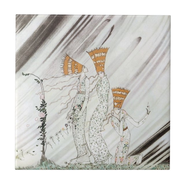 Three Princesses in Blue Mountain by Kay Nielsen Ceramic Tile (Front)
