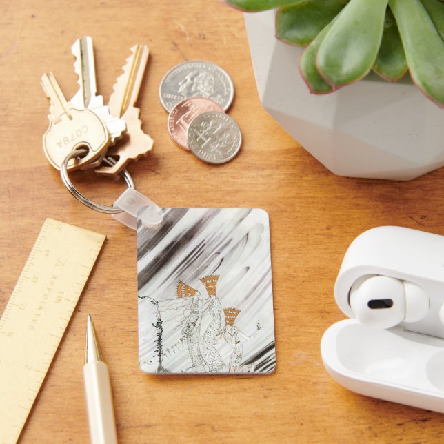 Three Princesses in Blue Mountain by Kay Nielsen Keychain (Desk)