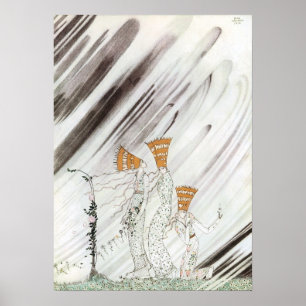 Three Princesses in Blue Mountain by Kay Nielsen Poster