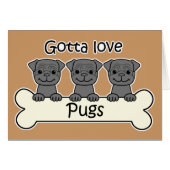 Three Pugs (Front Horizontal)