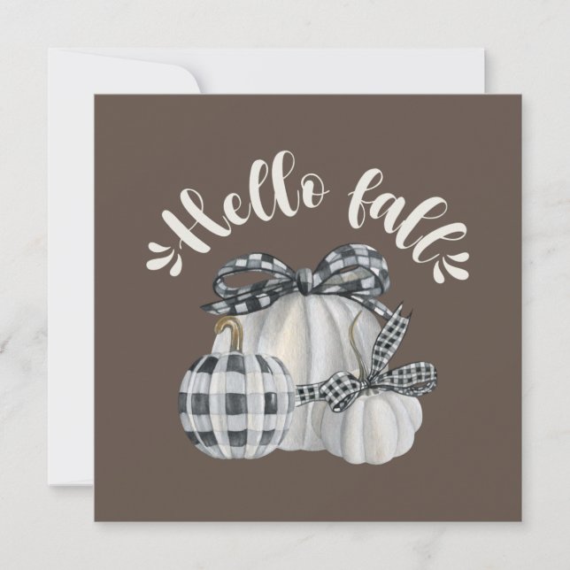 Three Pumpkin Hello Fall Card (Front)