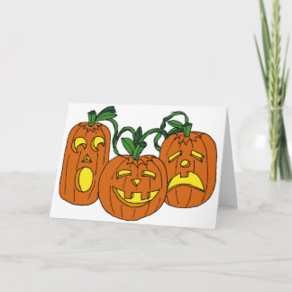 Three Pumpkins Card